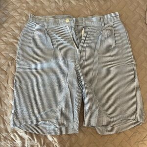 Jos. A. Bank White Blue Seersucker Shorts